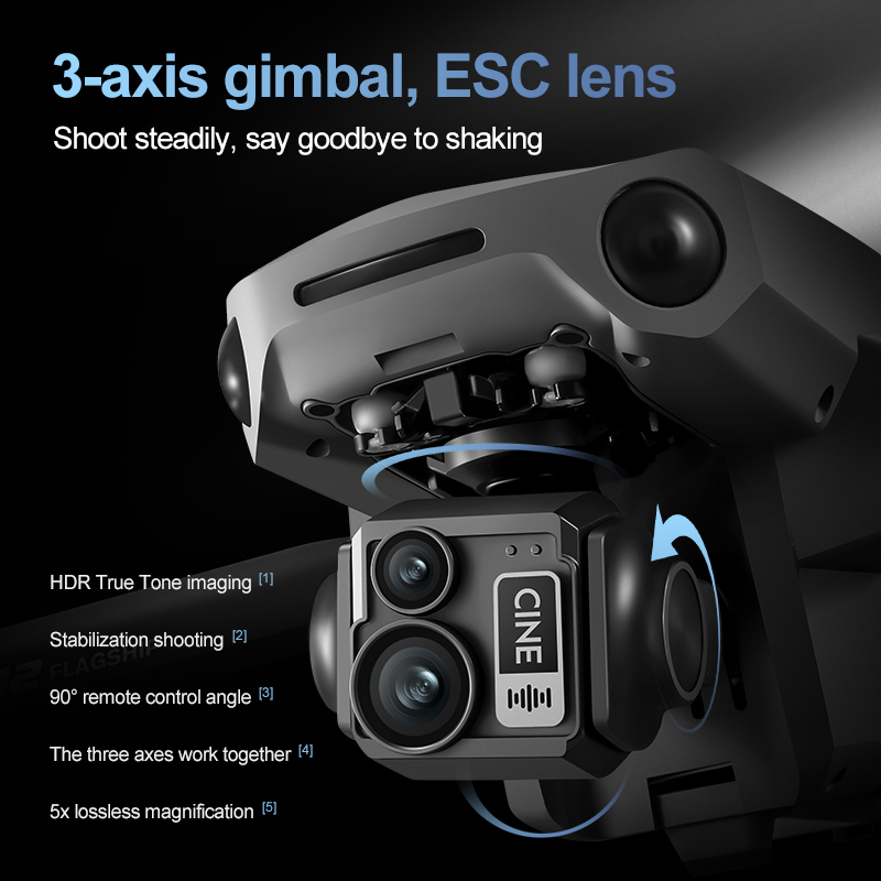 8K 3 Eksenli Gimbal Fırçasız 7 - Drone Gimbal incelemesi ve fiyatı