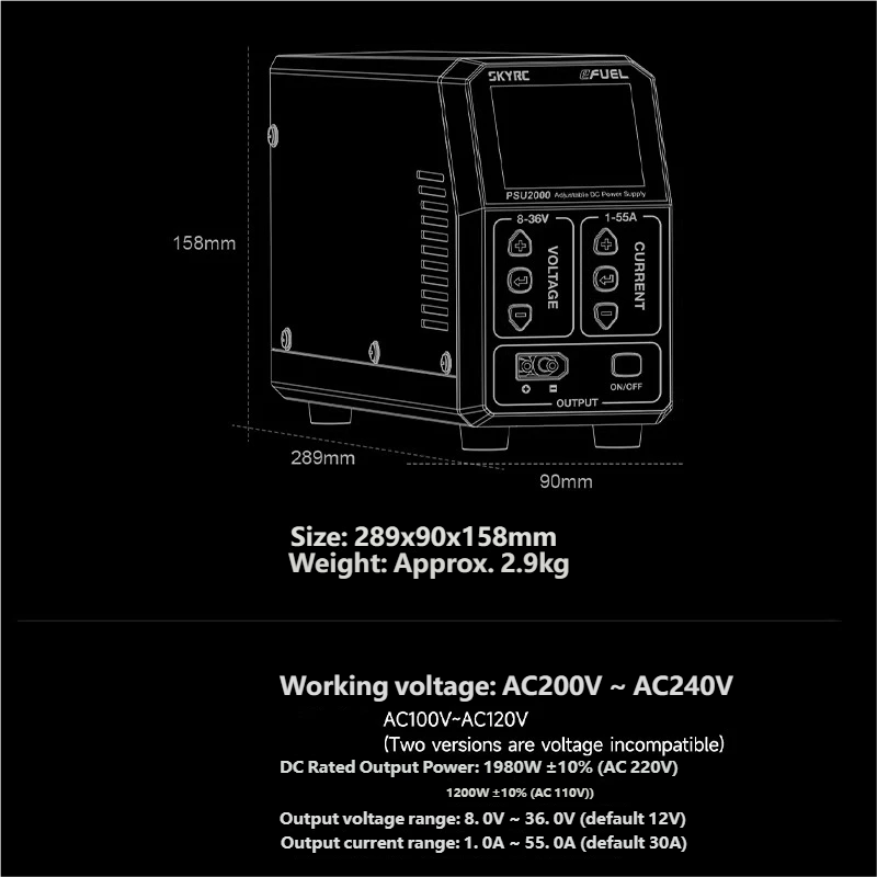 SKYRC PSU2000 1980W Ayarlanabi - Drone Charger incelemesi ve fiyatı